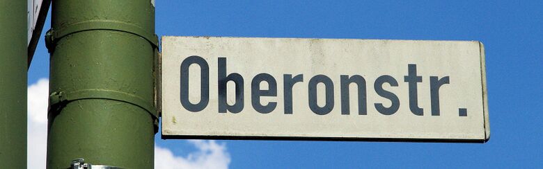 Straßenschild Oberonstraße
