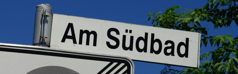 Straßenschild Am Südbad