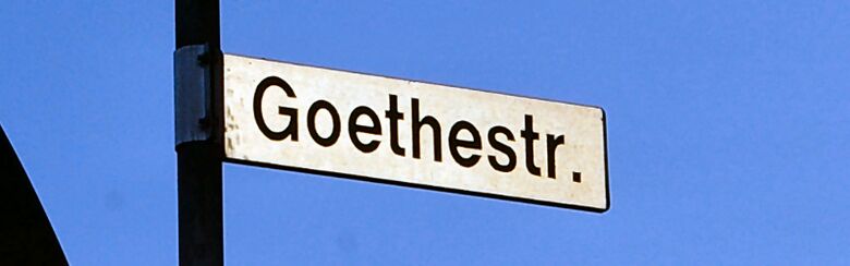 Straßenschild Goethestraße