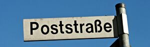 Straßenschild Poststraße