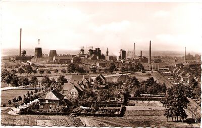 Ansicht der Zeche Radbod von Osten, ca. 1950 oder früher, Quelle: Sammlung Peter Gruhl