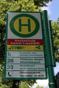 Haltestellenschild Hochschule Hamm–Lippstadt