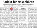 "Radeln für Nasenbären", Westfälischer Anzeiger, 15.07.2009