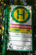 Haltestellenschild Maximilianpark