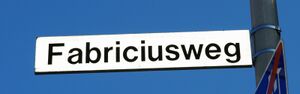 Straßenschild Fabriciusweg