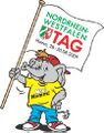 „Maxi“ (Maskottchen der Stadt Hamm) zum NRW-Tag