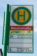 Haltestellenschild Baumstraße