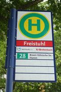 Haltestellenschild Freistuhl