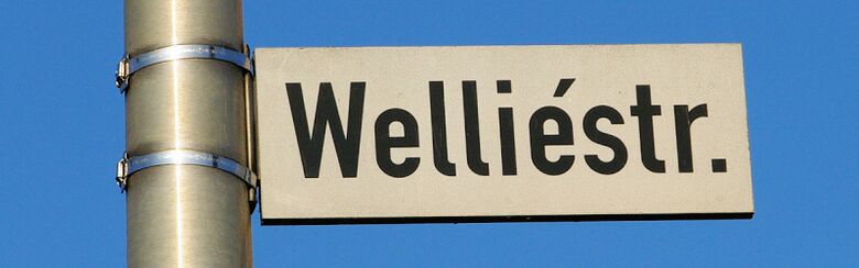 Straßenschild Welliéstraße